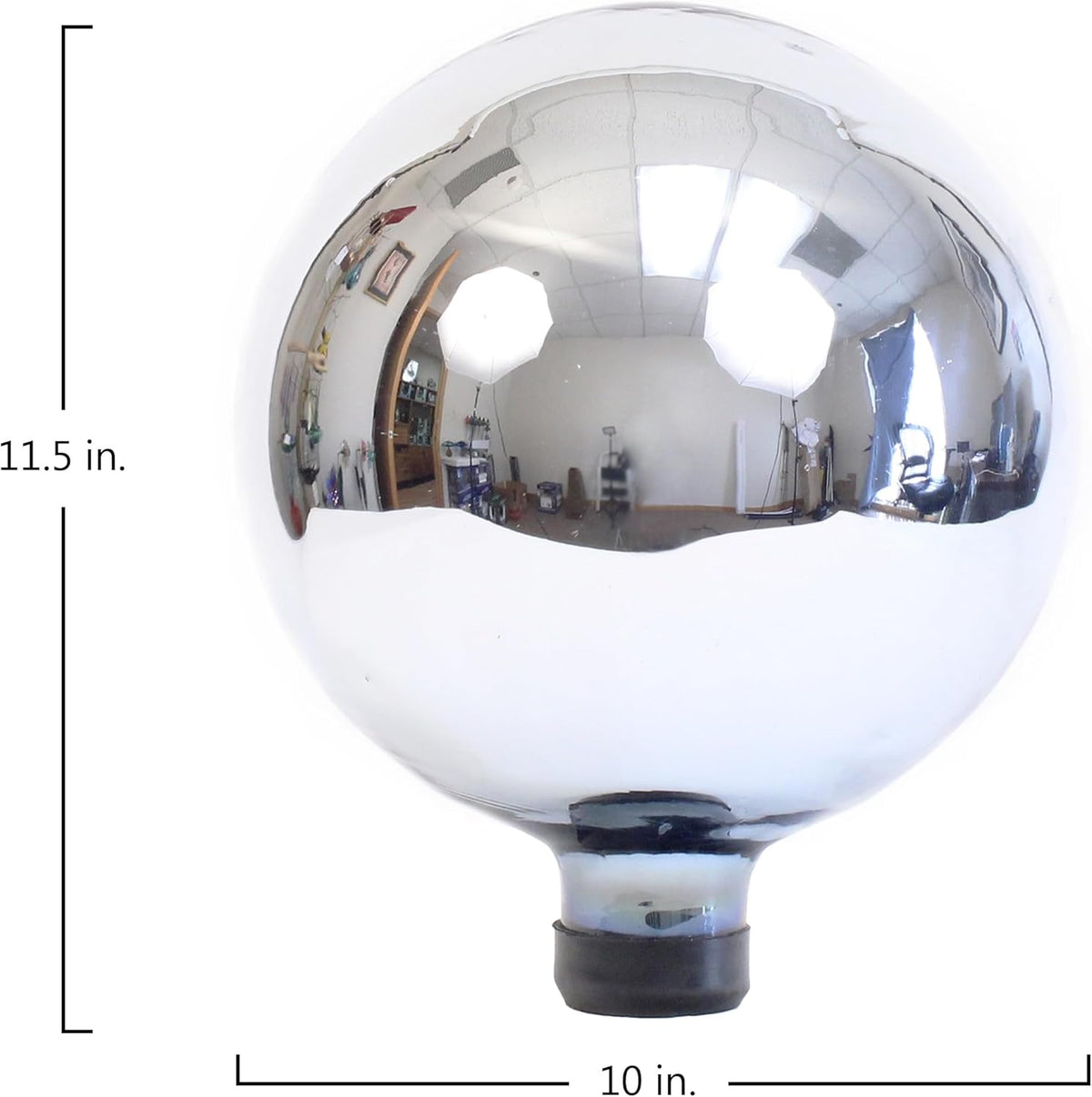 Echo Valley 8102 10-Inch Glass Gazing Globe, Silver