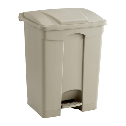 Safco Step On Plastic Trash Can with Foot Pedal, 17 Gallon Garbage Can for Kitchen, Indoor or