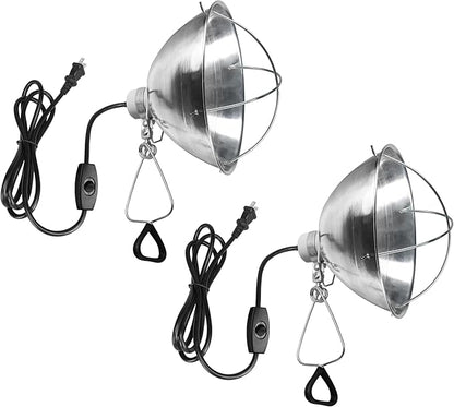 Simple Deluxe Clamp Lamp Light 10.5 Inch Adjustable Aluminum Reflector, Suit for E26 Socket Max 250