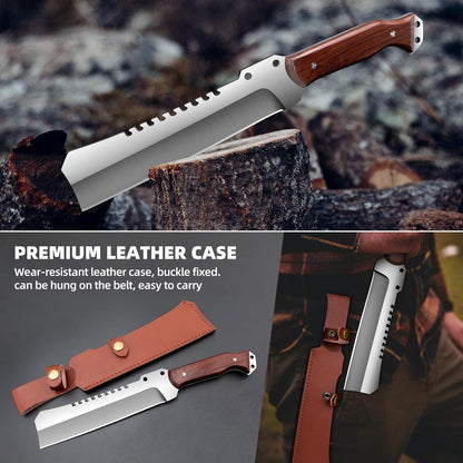 Outdoor Short Machete with Sheath for Cutting Trees, for Yard Work and for urvival Machete Ideal