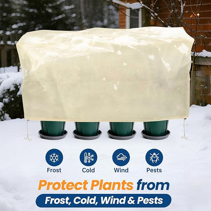 Plant Covers Freeze Protection, 2 Pack Garden Covers for Raised Bed, Frost Cloths for Outdoor