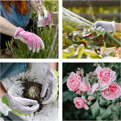 HANDLANDY Women Safety Work Gloves Utility Touch Screen Working Grip Glove for Yardwork Gardening