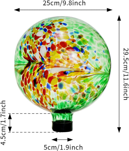 10 Inch Gazing Balls for Garden, Hand Blown Indoor Outdoor Glass Garden Globes Balls for Outside