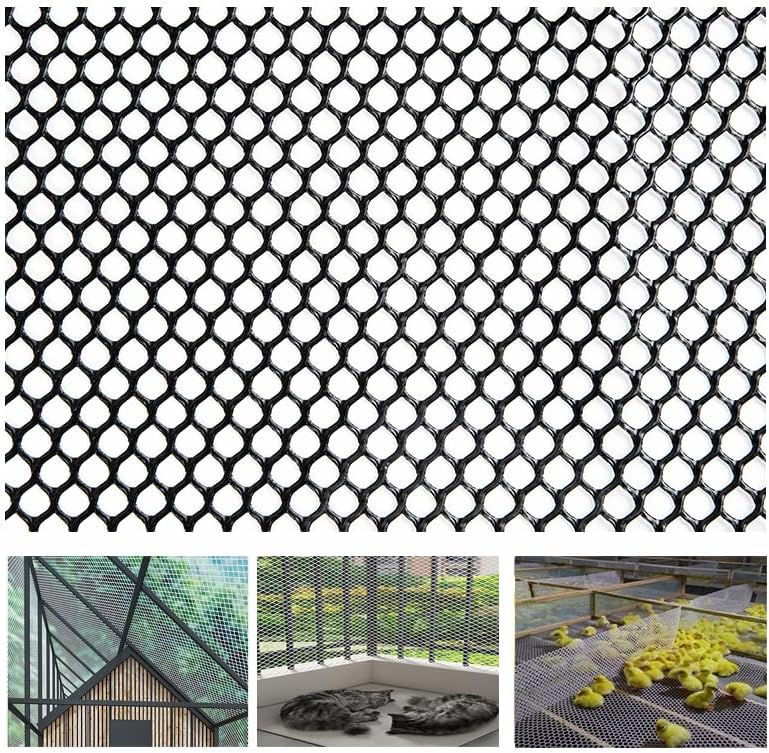 XIFENG Plastic Wire Mesh Fence Roll for Poultry Dogs Rabbit Snake Barrier, Plastic Chicken Fence