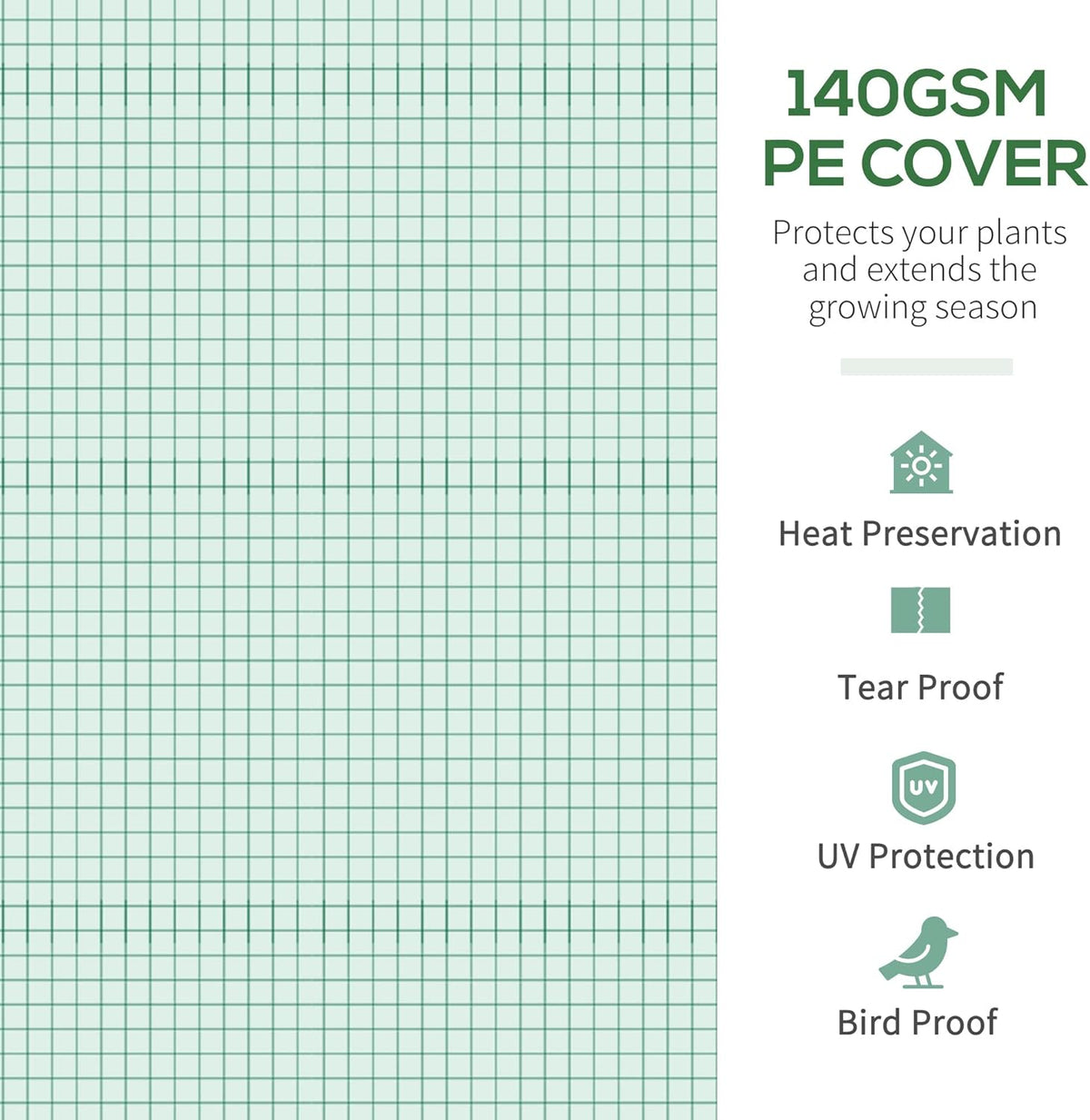 Outsunny 11.5' x 10' x 6.5' Walk-in Tunnel Greenhouse, Green House with Zippered Mesh Door, 7 Mesh