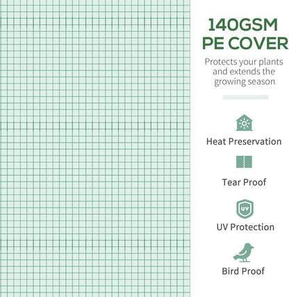Outsunny 11.5' x 10' x 6.5' Walk-in Tunnel Greenhouse, Green House with Zippered Mesh Door, 7 Mesh