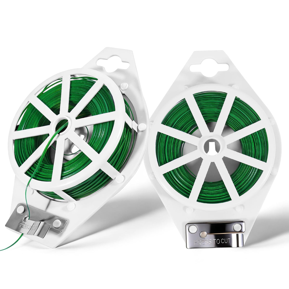 2 Pack Twist Ties, 525 Feet Rustproof Flexible Garden Plant Tie with Cutter