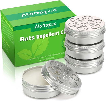 Peppermint Oil to Repel Mice and Rats, 4 Pack for Car Engines, Mouse Repellent Keeping Rodents Out