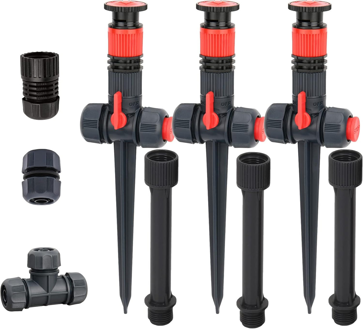 Eden 96093 Multi-Adjustable Flex Design Garden Sprinkler with Extension Set, Great for DIY