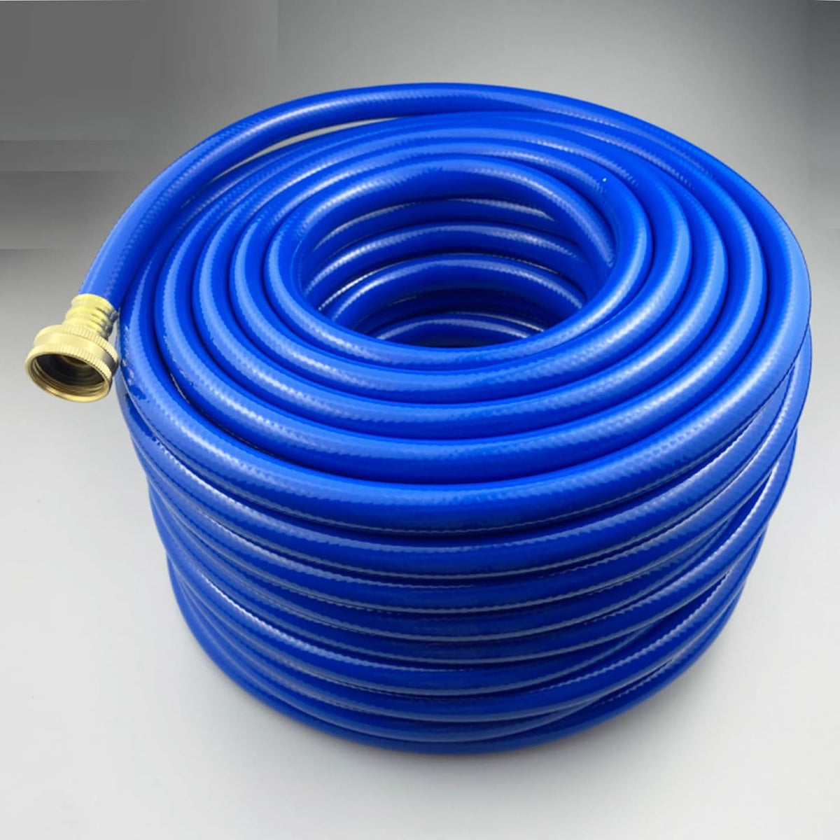 PVC Garden Hose 1/2 Inch Green Heavy Duty Water Hose with Solid Brass Fittings,No Leaking