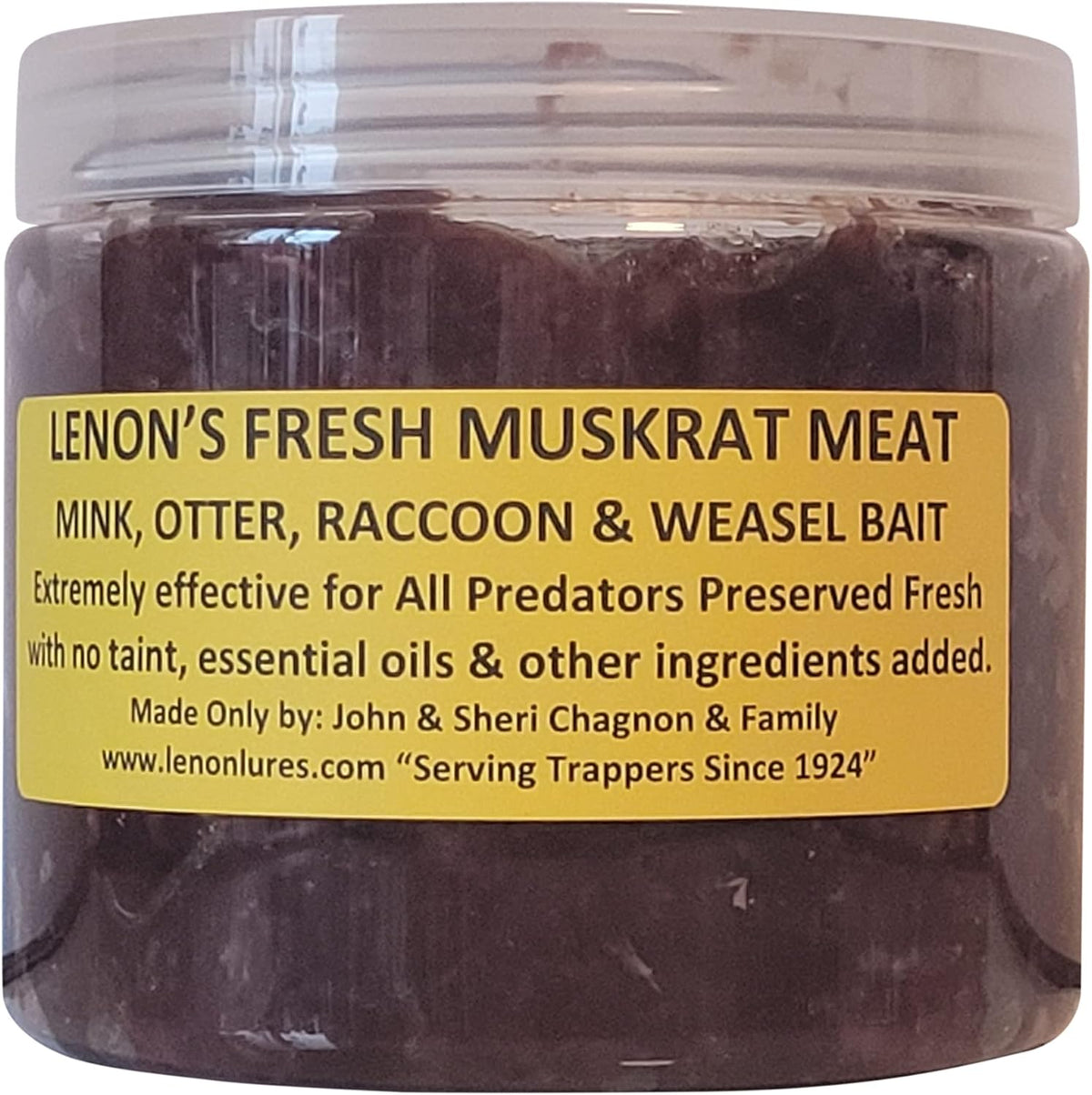 Lenon's Fresh Muskrat Meat Bait for Weasel, Mink, Otter and Raccoon