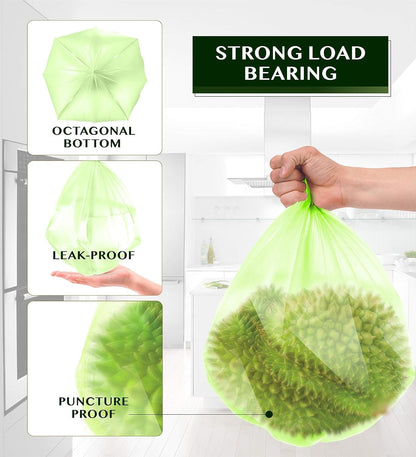 Compostable Trash Bags - FORID 13 Gallon Tall Kitchen Garbage Bags 80 Count Unscented Trash Can