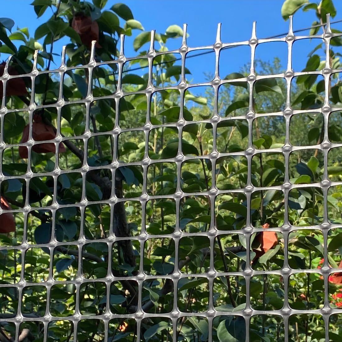 Heavy Duty Plastic Fence Roll 39" x 50' - 0.8x0.8 Inch Chicken Wire Mesh, Reusable Fencing for