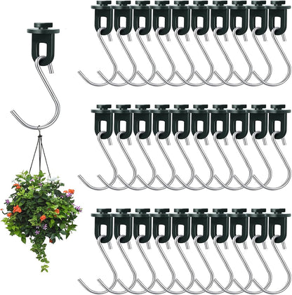 ELANE 30 Pcs Greenhouse Hooks and Twist Clips, Plastic Fixing Clips for Outdoor Garden Hanging