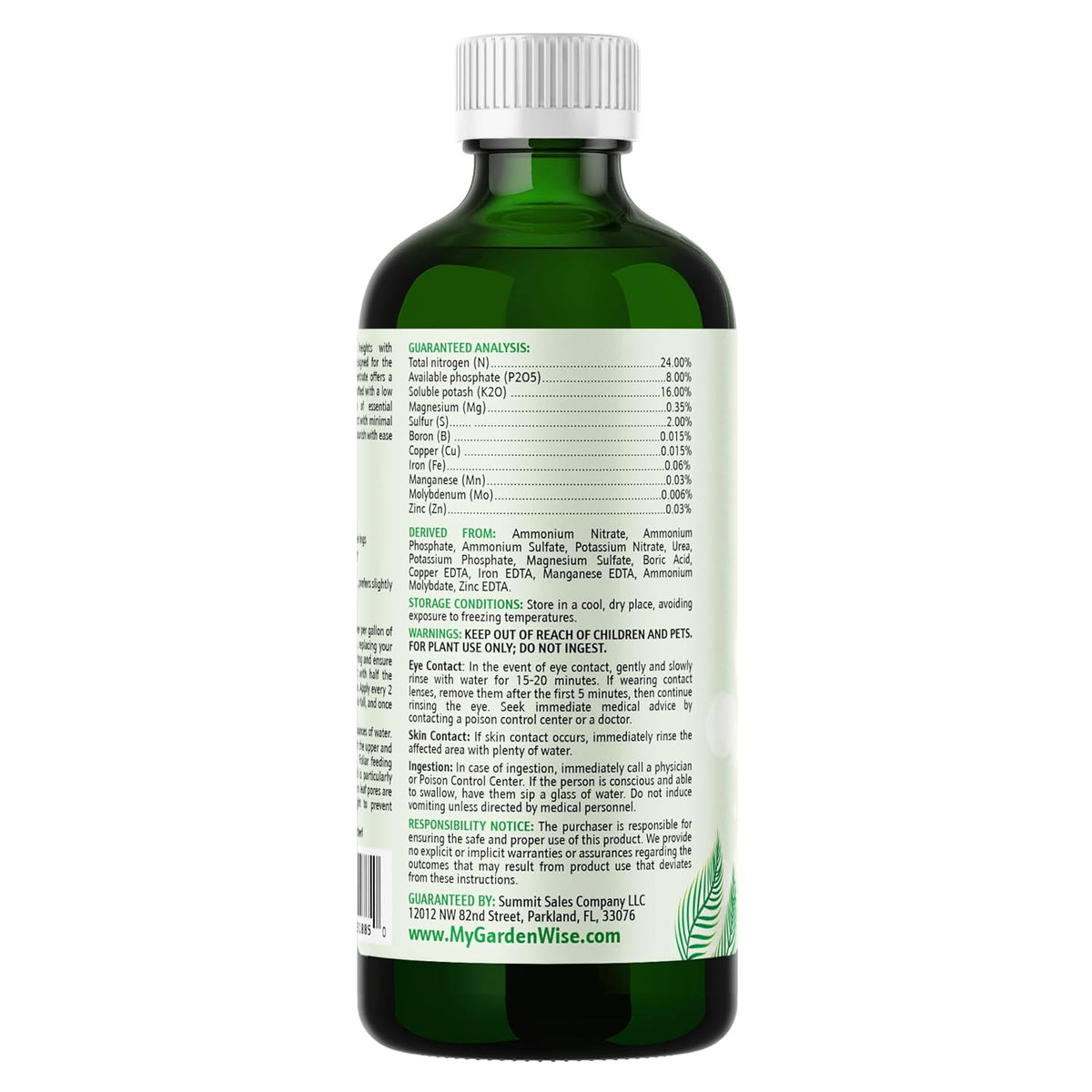 3-1-2 Liquid Fertilizer Concentrate with Micronutrients - Ideal Snake Plant Food for Sansevieria