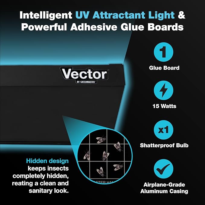 Catchmaster Vector Optima Light Trap, UV Light Fly Traps for Home, Gnat Traps for House Indoor