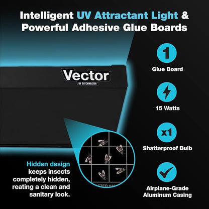 Catchmaster Vector Optima Light Trap, UV Light Fly Traps for Home, Gnat Traps for House Indoor