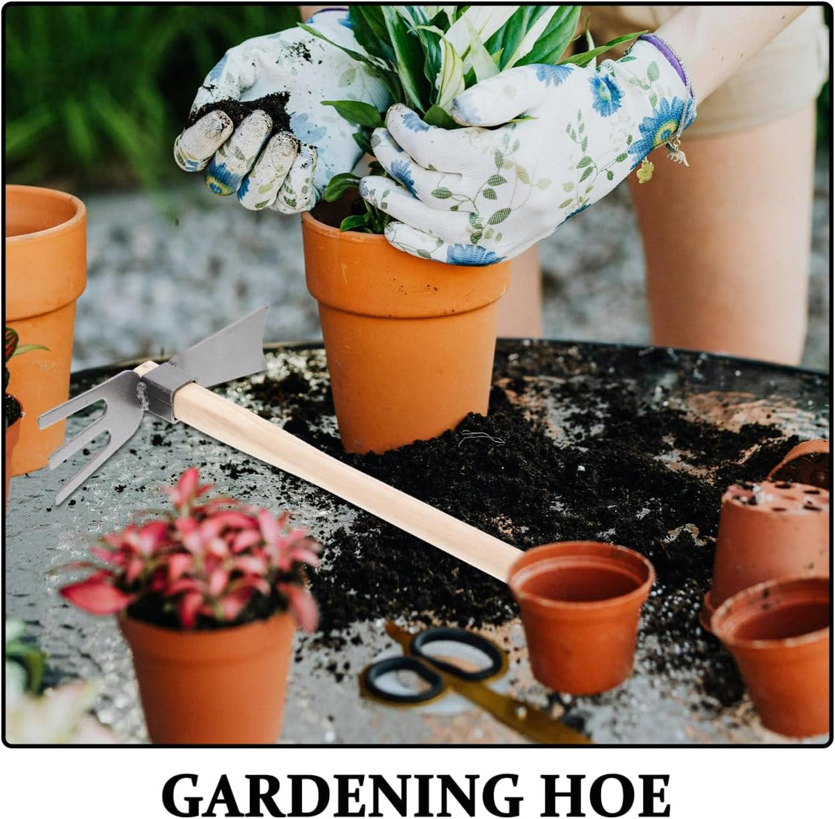 Hoe Hand Tools Garden Tool Dual Headed Hoe Hand Rake Mini Hoes Planting Gardening Hoe Hoe Garden