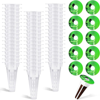 Cunhill 100 Pcs Hydroponic Growing Kit Include 50 Pcs Plant Replacement Basket Containers and 50