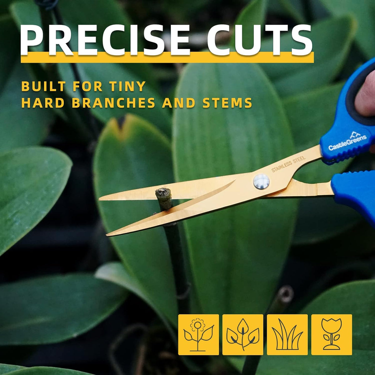Plant scissors 60mm Gardening Shears (Titanium plated coating Bonsai Scissors) Practical and Light
