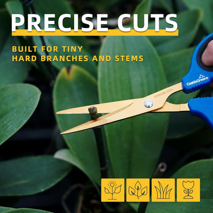 Plant scissors 60mm Gardening Shears (Titanium plated coating Bonsai Scissors) Practical and Light