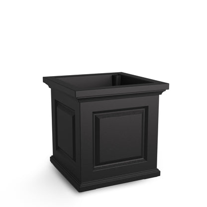 Mayne Nantucket 20in Self-Watering Square Planter, Black
