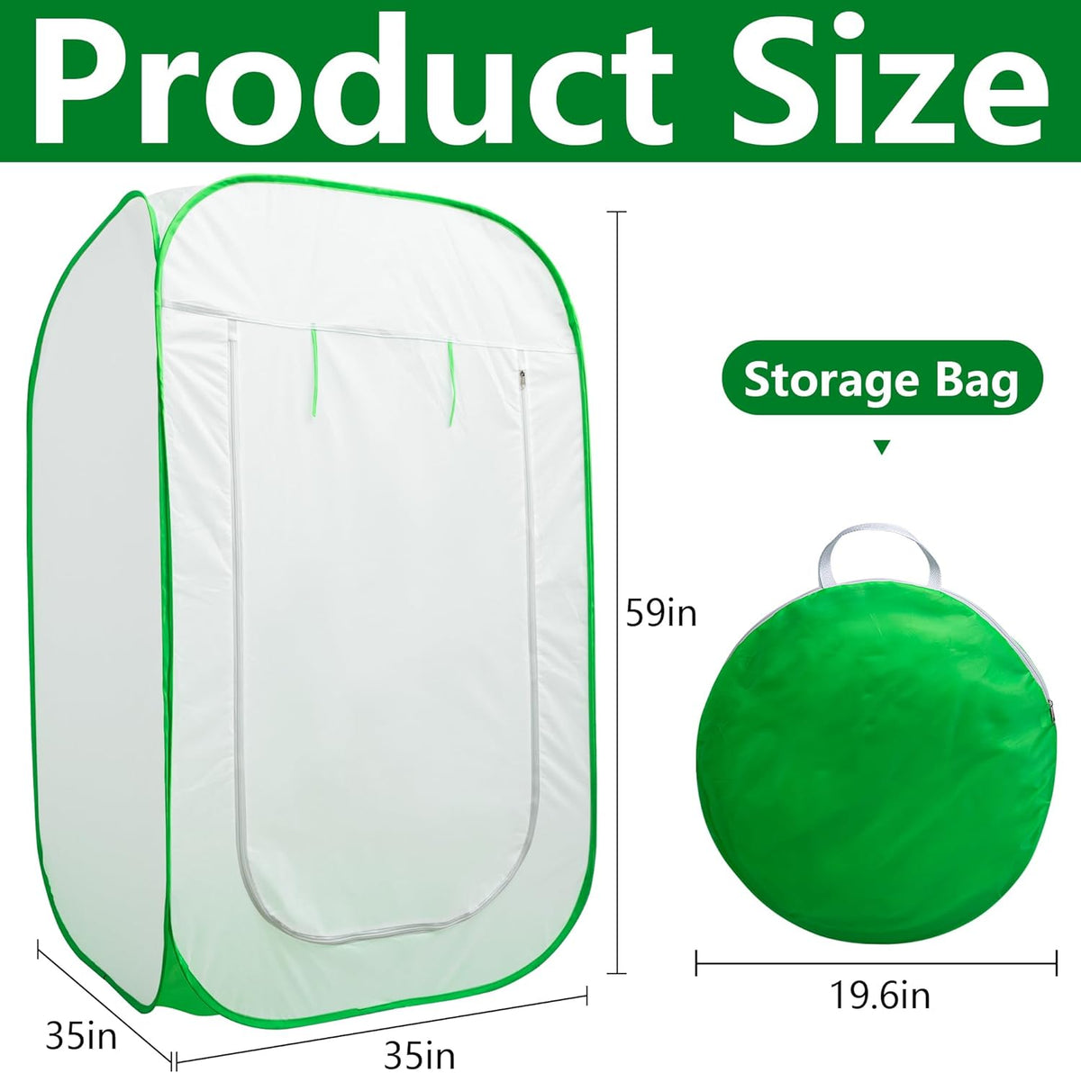 35 x 35 x 59 Inch Pop Up Winter Frost Plant Cover, Gardening Plants Freeze Protection Tent, Warm