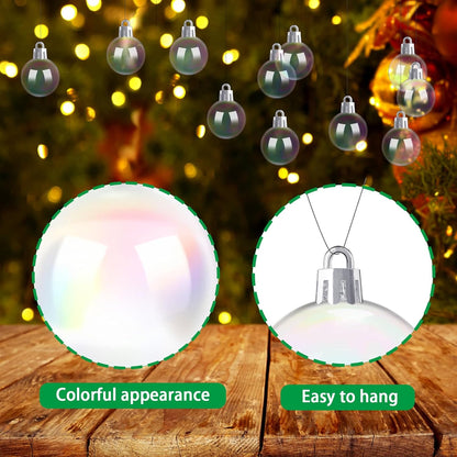 120 PCS Halloween Plastic Iridescent Ball Decoration,Clear Bubble Ball for DIY Bubbling