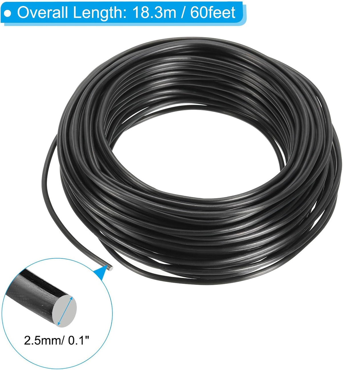 PATIKIL 2.5mm x 60ft Bonsai Training Wire,Floral Wire Stems Anodized Aluminum Tree Wire for
