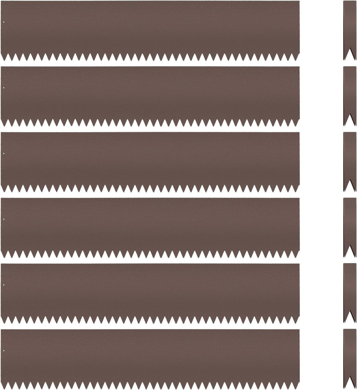 Metal Landscape Edging Kit - 6PCS 40" L x 8" H Each (20ft Total) Galvanized Bendable Garden Edging