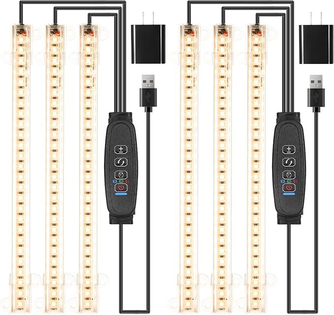 LED Grow Light Strips, Grow Lights for Indoor Plants Full Spectrum 3000K, Plant Light Bar with