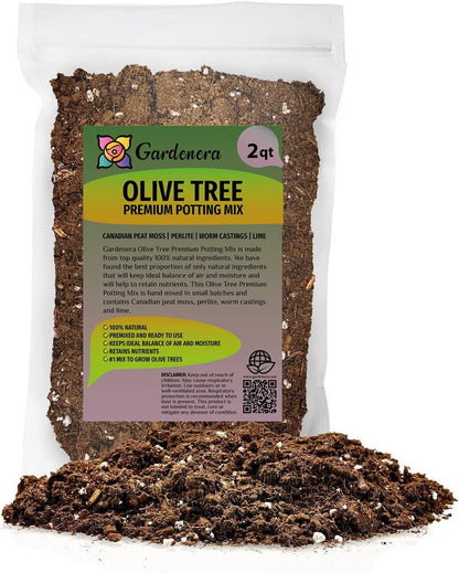 Gardenera Olive Tree Premium Potting Mix - Optimal Air, Moisture, and Nutrient Balance for Healthy