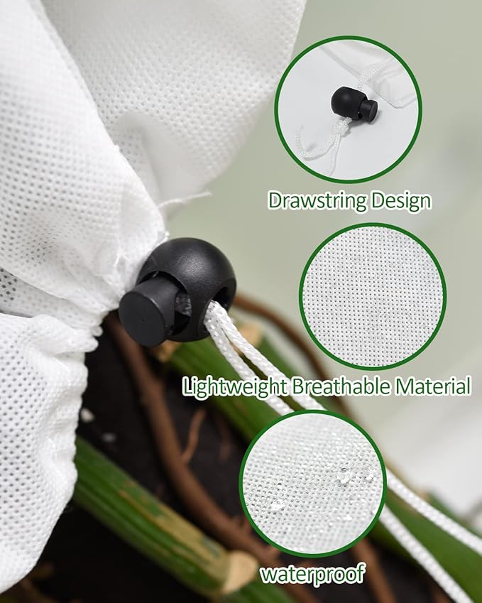 EAONE 12 Pack Plant Covers Freeze Protection, 24x32'' Winter Frosts Cloth for Outdoor Plants
