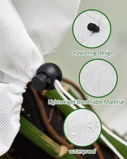 EAONE 12 Pack Plant Covers Freeze Protection, 24x32'' Winter Frosts Cloth for Outdoor Plants