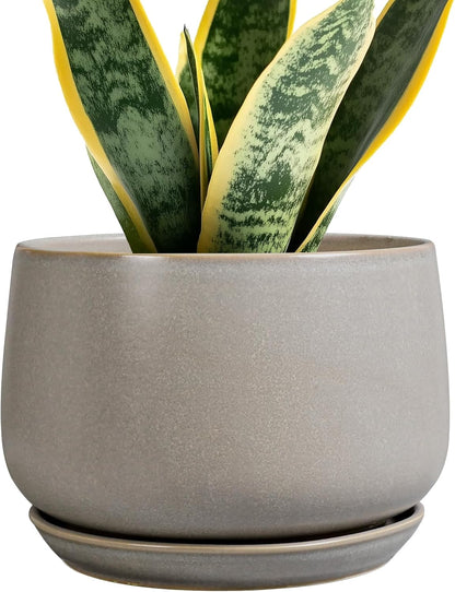 G EPGardening Ceramic Pots for Plants 7 Inch - Large Ceramic Planters for Indoor Plants Outdoor
