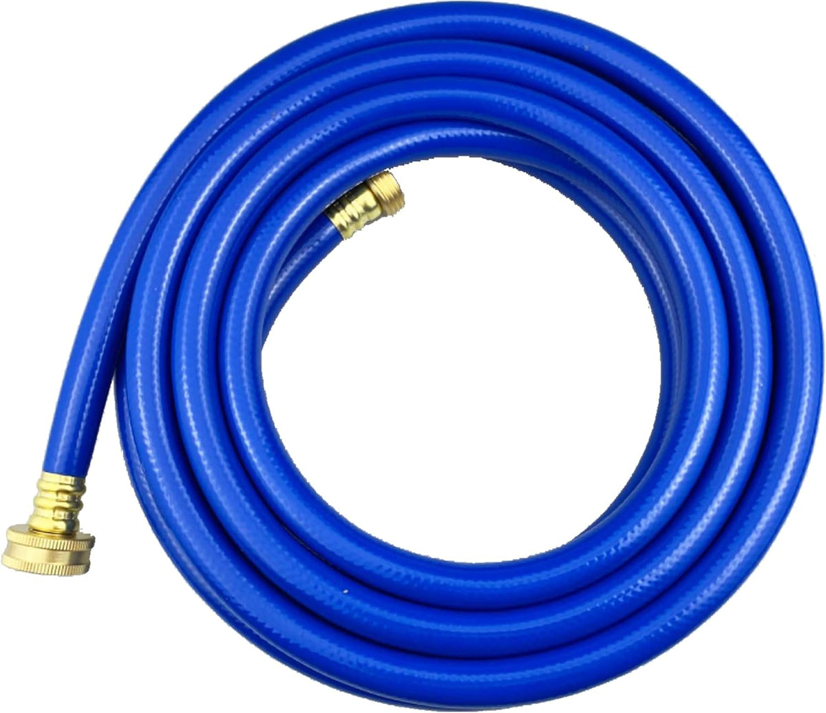 PVC Garden Hose 1/2 Inch Green Heavy Duty Water Hose with Solid Brass Fittings,No Leaking