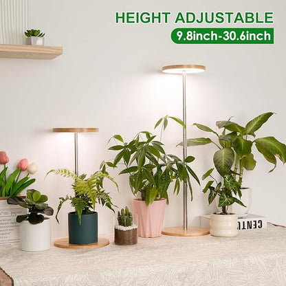LORDEM Bamboo Grow Light, LED Plant Light for Indoor Plants Growing, Full Spectrum Bamboo Desk