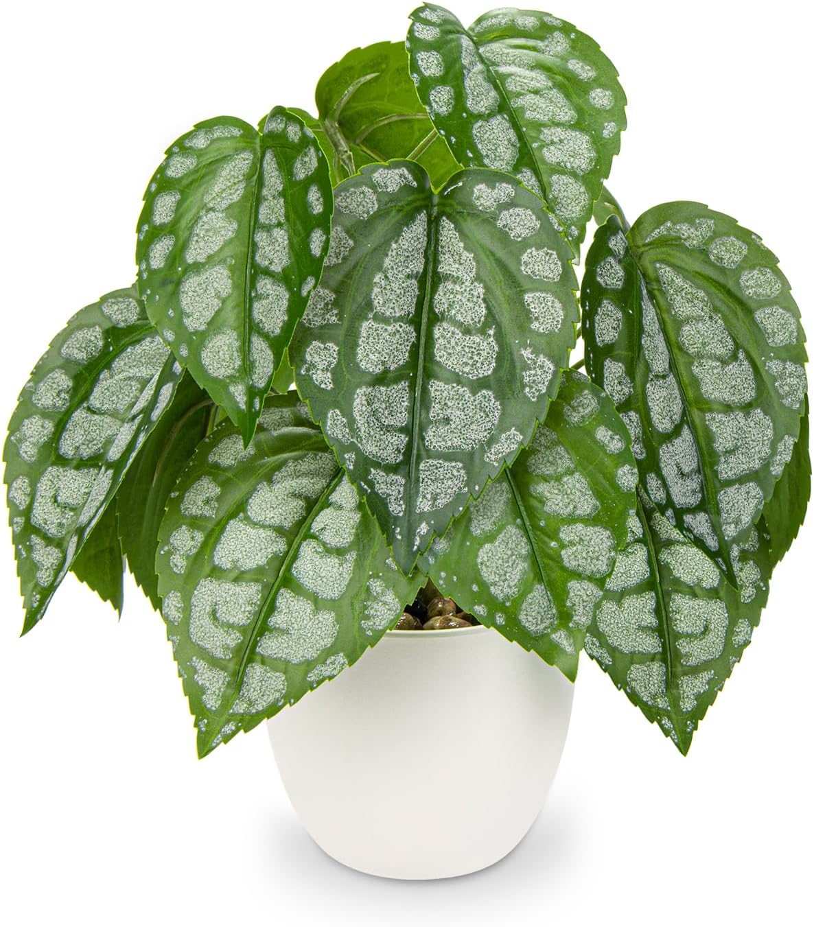 Fake Plants Small Faux Potted Plant 9.8 Inches Fake Piper Sylvaticum with Pot Artificial Plants