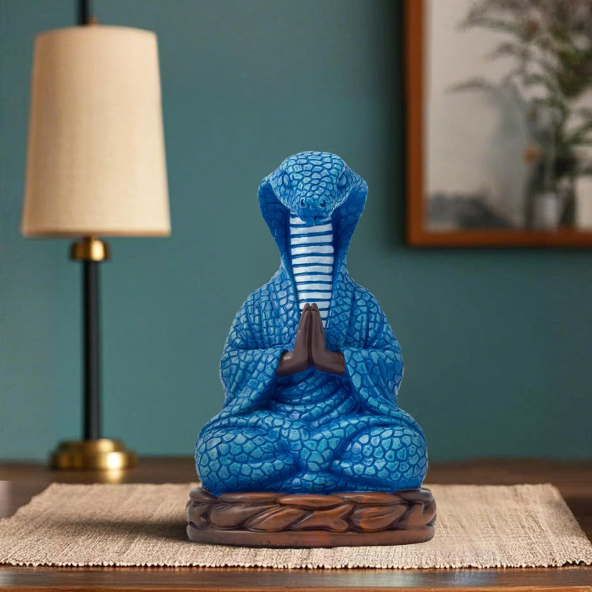 Meditation Snake Resin Statue - Zen Snake Figurine Statue for Snakes Lover Gifts Mediation Yoga