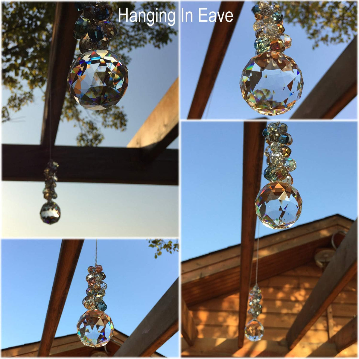 40mm Crystals Ball Prisms Suncatcher Hanging Ornament Chakra Crystals Rainbow Maker with Colors