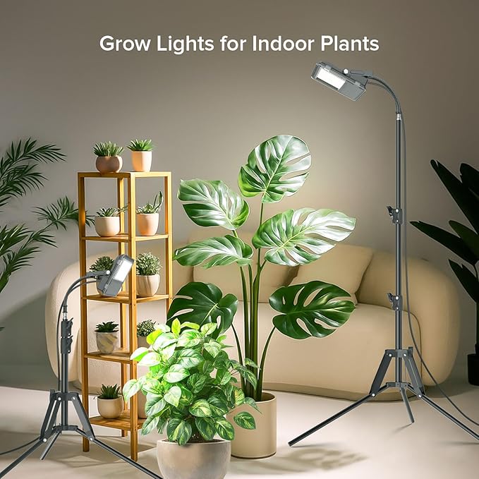 SANSI Grow Lights for Indoor Plants, Dimmable 45W Plant Lights for Indoor Growing, 88 LEDs Full