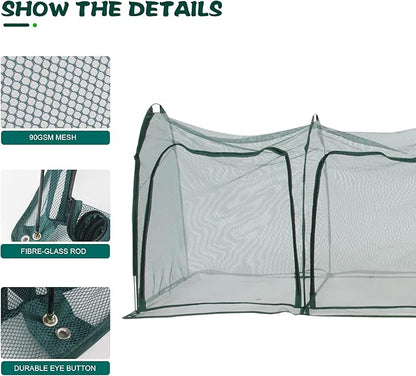 Flexible Net Grow Tunnel - Garden Greenhouse Mesh Cover Growhouse Cloche for Protecting Fruit