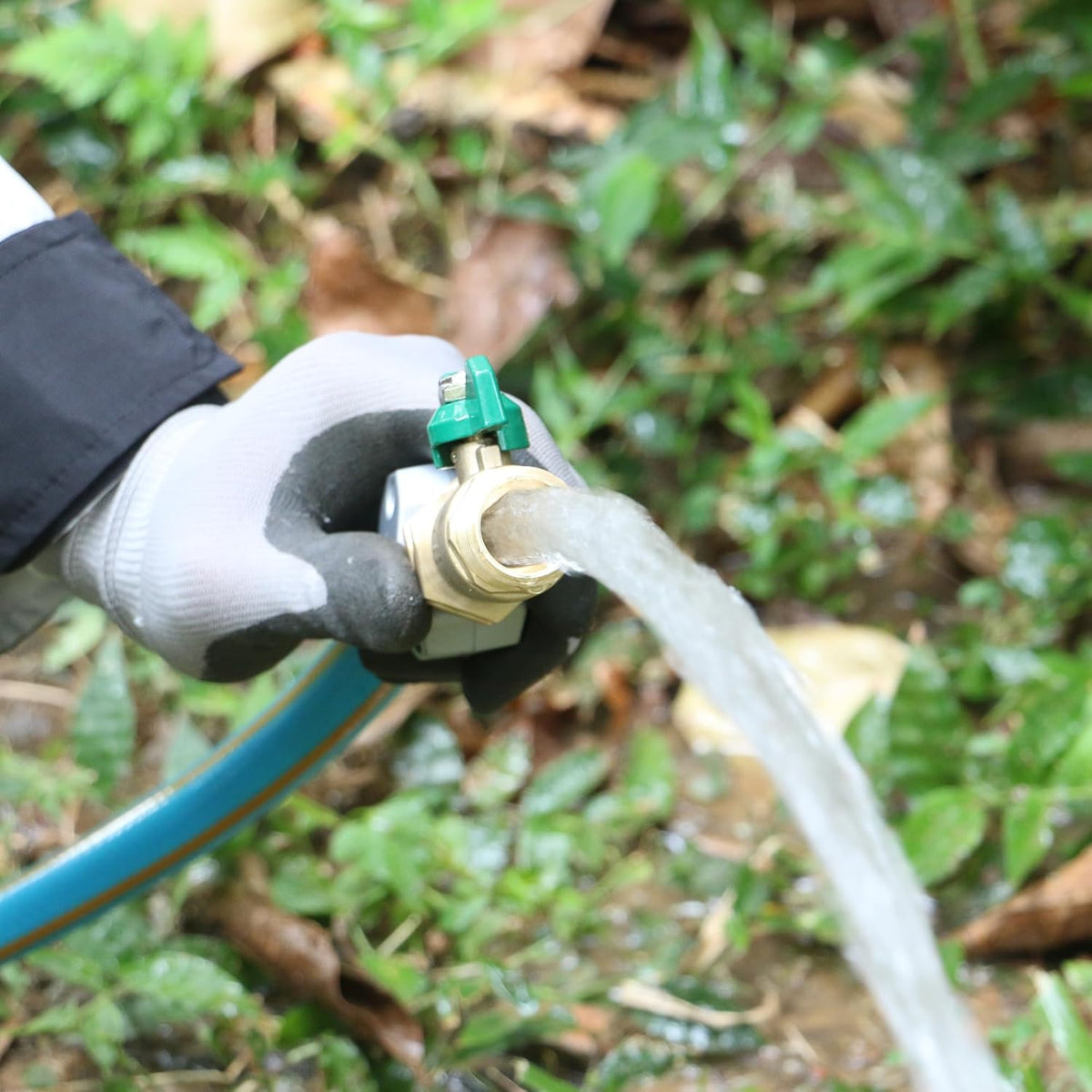 STYDDI Full Flow Brass Garden Hose Shut Off Valve, Heavy Duty 1-Way No Restricted-Flow Water