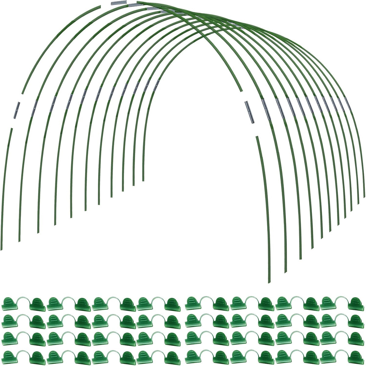 MAXPACE Greenhouse Hoops for DIY Grow Tunnels Less Than 2.7ft Wide, Rust-Free Fiberglass Support