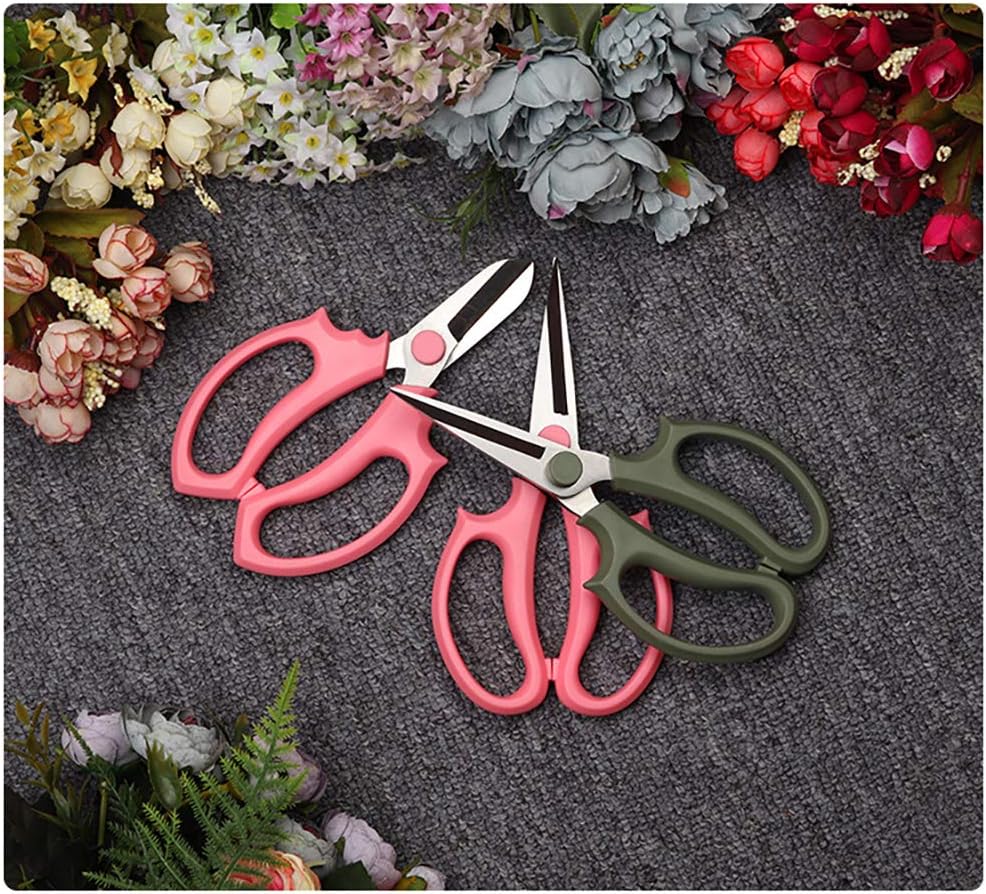 Leize Flower Scissors, Premium Thickened Stainless Steel Floral Shears, Strong Pruner for Flowers