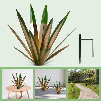 Homight Large Agave Sculpture Rustic Metal Agave Plant Outdoor Interior Decoration Outdoor Lawn