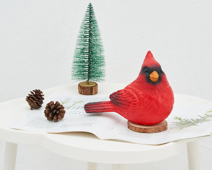 Red Cardinal Figurine, 8 inch Resin Vibrant Red Cardinal Memorial Gifts for Loss of Loved One