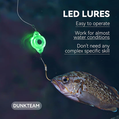 LED Underwater Fishing Lures，LED Lighted Bait Flasher，Deep Drop Fishing Lures，Fish Eye Attractive