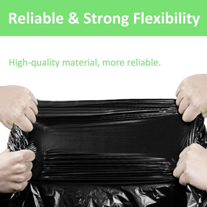 30-33 Gallon 1.1 Mil Heavy Duty Trash Bags 60 Count with 4 Innovative Flap Ties | Compatible with