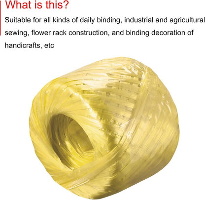 MECCANIXITY Polyester Nylon Plastic Rope Twine Household Bundled for Packing Gardening Craft,150m